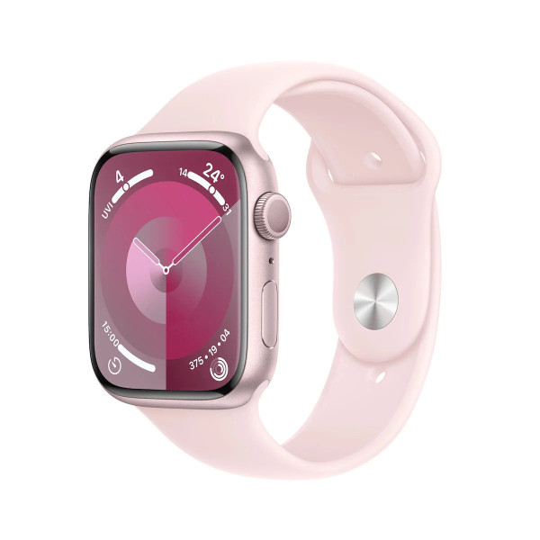 Apple Watch Series 9 GPS 41mm Pink Aluminium Case with Light Pink Sport Band - S/M,(MR933)
